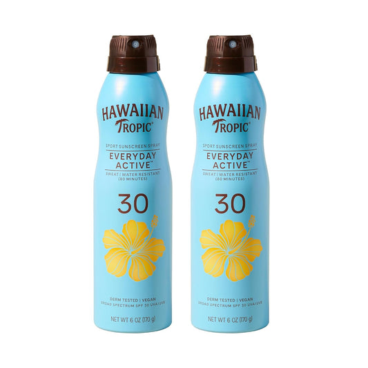 Everyday Active Clear Spray Sunscreen SPF 30|  Sunscreen Spray SPF 30, Sunblock, Oxybenzone Free, 6Oz Each Twin Pack